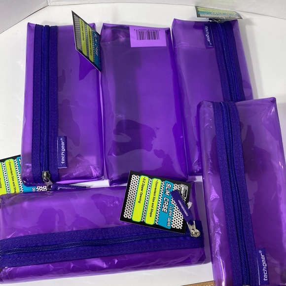 Purple Makeup Bag Pencil Case Zipper Organizer - Picture 1 of 9